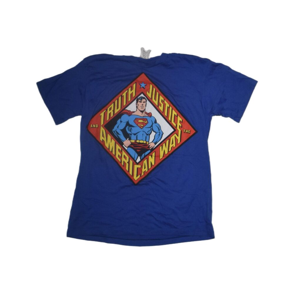 Vintage DC Comics Superman Truth Justice American Way Single Stitch Tee - XL